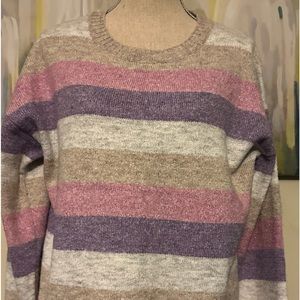 NWT HOLSTER sweater oversized medium loose boatneck multi colors